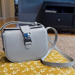 Senreve Cadence Crossbody Grey/Blue Leather Bag
